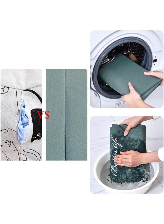 SRLIWHITE Large Capacity Clothes Storage Bag, Fabric Moving Storage Container with Zipper for Blankets, Bedding, and Closet Organization (45 × 35 × 50 cm) - Image 5